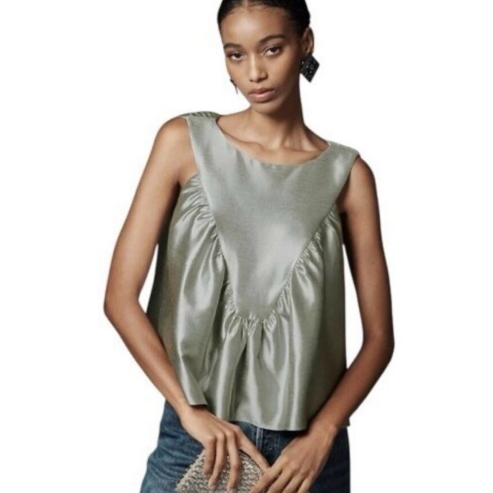 Shirred Swing Tank Top